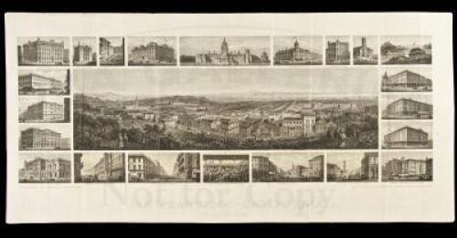 San Francisco, California - Steel engraved view with surrounding vignettes