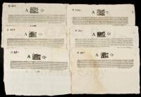 Collection of approx. 22 AQ postal sheets from 17th century Venice, Italy