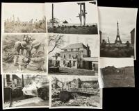 24 photographs of action and locales in Europe during World War II, most credited to the U.S. Signal Corps