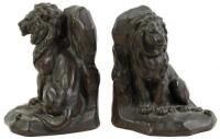 Mouse and lion bookends
