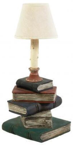 Book themed lamp