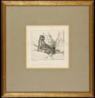 Leopard Reconnoitering - signed etching
