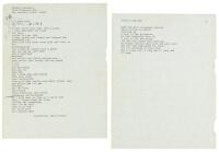 Love Song - original typescript poem