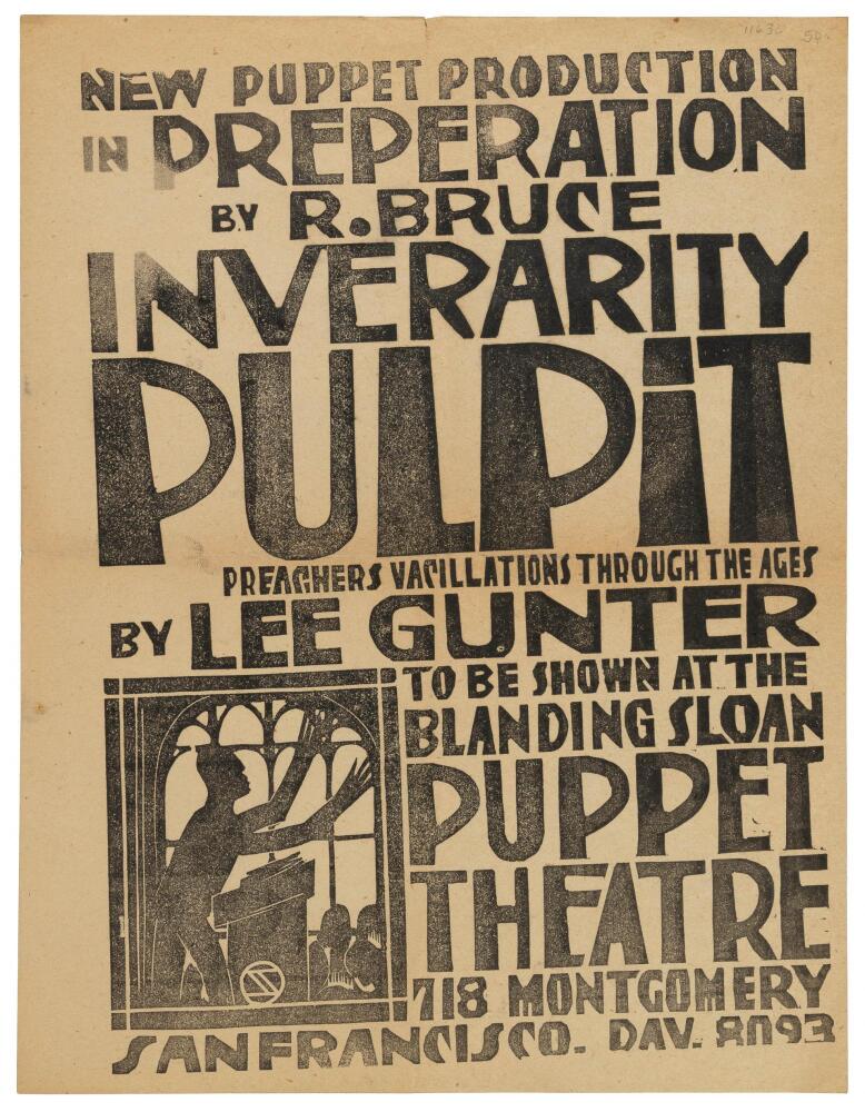 New Puppet in Preparation by R. Bruce Inverarity Pulpit Preachers ...