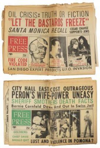 Eleven Issues of Open City and the Los Angeles Free Press - with contributions from Charles Bukowski