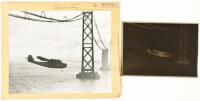 WITHDRAWNPhotograph of a flying boat going under the Golden Gate Bridge during construction - including negative