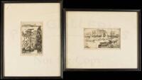 Two original etchings - Fisherman's Wharf [and] Telegraph Hill