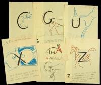 Add-A-Line Alphabet - early concept drawings