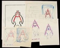 Add-A-Line Alphabet - six studies for the letter A