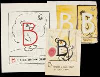 Add-A-Line Alphabet - early studies for the letter B