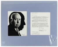 Typeset letter signed by Alfred Hitchcock