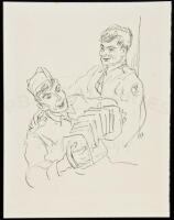 The Human Comedy - original ink drawing for the book by William Saroyan
