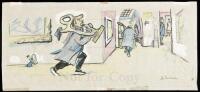 Norman the Doorman - original color drawing for pages 32 and 33