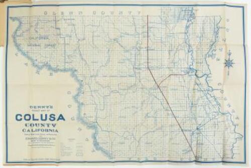 Denny's Pocket Map of Colusa County, California compiled from latest official and private data