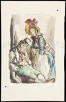 Oliver Twist - original watercolor of Bill Sikes and Nancy