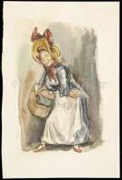 Oliver Twist - original watercolor of Nancy