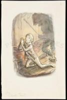 Oliver Twist - original watercolor of Oliver Twist