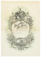 Elaborate lithographed graduation certificate for a student at the Salinas City High School