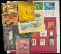 Seven color dust jacket proofs for Don Freeman-illustrated books + poster issued with the publication of Corduroy