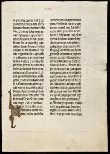 Manuscript Leaf from a Monumental Bible, 13th century