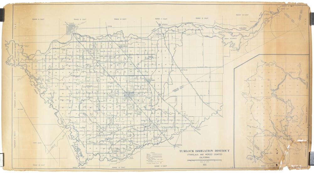 Turlock Irrigation District Map of Stanislaus and Merced Counties