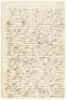 Mortgage document for sale for $700 of a slave family