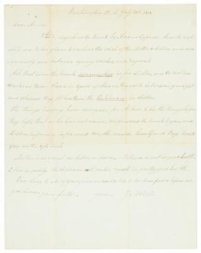 Letter of a New York farmer while visiting President Grant’s Washington
