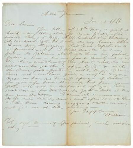 Letter about a northerner&rsquo;s success overseeing a postwar Mississippi plantation after slavery