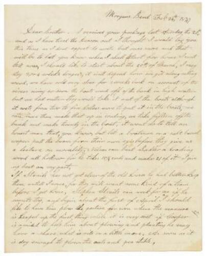 Letter by a New York merchant on a business trip to Louisiana approves of slavery