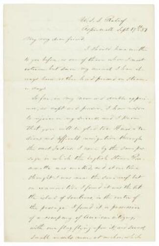 Letter from a US Navy Captain describing his voyage to the West Indies, including the strange slave island of Sombrero.