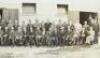 Panoramic photograph of some 89 attendees at the Modesto Cow Congress, a joint convention of the California Creamery Operators Association and the California State Dairy Association - 5