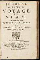 Journal ou Suite du Voyage de Siam. En Forme des Lettres Familieres Fait en M. DC. LXXXV. Et M. DC. LXXXVI. Par Mr. L. D. C.