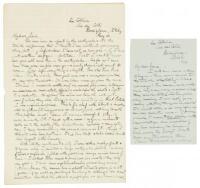 Two letters written shortly after the 1906 San Francisco Earthquake, from an American expatriate in Italy to a friend in San Francisco, inquiring about events following the catastrophe