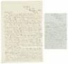 Two letters written shortly after the 1906 San Francisco Earthquake, from an American expatriate in Italy to a friend in San Francisco, inquiring about events following the catastrophe