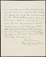 Autograph Letter Signed, from Lady Randolph Churchill writing as Jennie Cornwallis-West to Robert Underwood Johnson, associate editor of Century Magazine