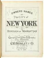 Owners Names of the City of New York Borough of Manhattan
