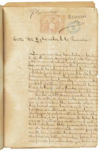 Manuscript Expediente regarding permission to act as a "bounty hunter" of rebellious slaves in Cuba