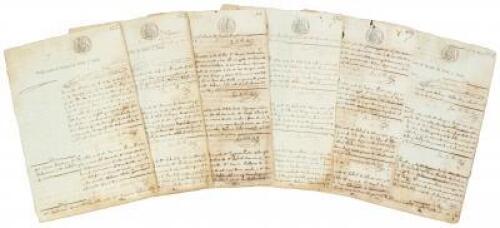 Manuscript listings of slaves sold in Cuba, both of African and Asian origin