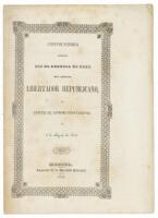 Convocatoria expedida por el general en gefe del Ejército Libertador republicano, en ejercicio del Supremo Poder Ejecutivo, en 6 de agosto de 1846
