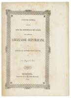 Convocatoria expedida por el general en gefe del Ejército Libertador republicano, en ejercicio del Supremo Poder Ejecutivo, en 6 de agosto de 1846