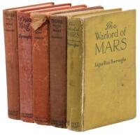 Five Edgar Rice Burroughs volumes printed by Grosset & Dunlap