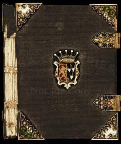 Enameled Gold-Mounted Book of Morning Prayers With the Arms of the Earl and Countess of Shrewsbury, Circa 1590