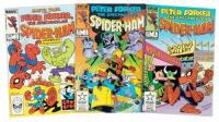 MARVEL TAILS No. 1 [and] PETER PORKER, THE SPECTACULAR SPIDER-HAM Nos. 1 and 2 * Lot of Three Comics