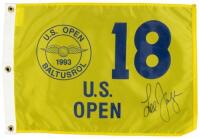 1993 U.S. Open flag, signed by Lee Janzen