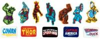 Set of Twelve Rare MARVEL Iron-On Patches, 1977