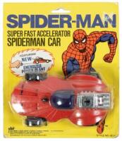 SPIDER-MAN Super Fast Accelerator Car, 1979 * Sealed