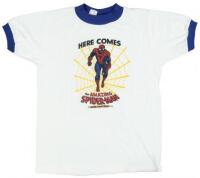 1975 "Here Comes / There Goes SPIDER-MAN" Two-Sided T-Shirt * Original Tag Still Attached