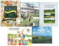 Group of golf books illustrated with color photographs