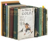 Group of books for beginner golfers