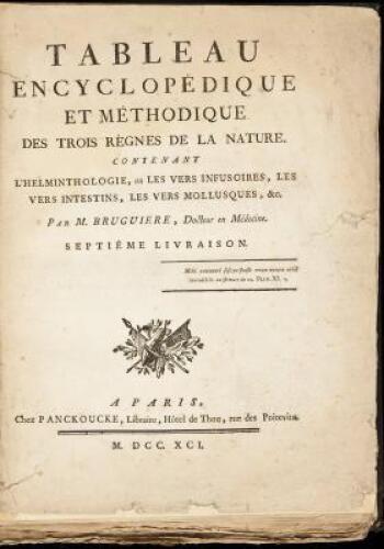 Tableau Encyclopedique et Methodique des trois Regnes de la Nature...Septieme Livraison